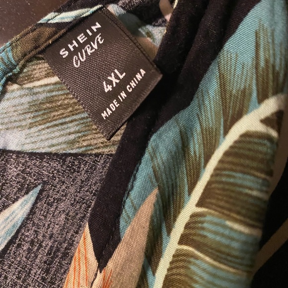 SHEIN Curve Leaf Print Dress. Size 4X - Picture 4 of 7